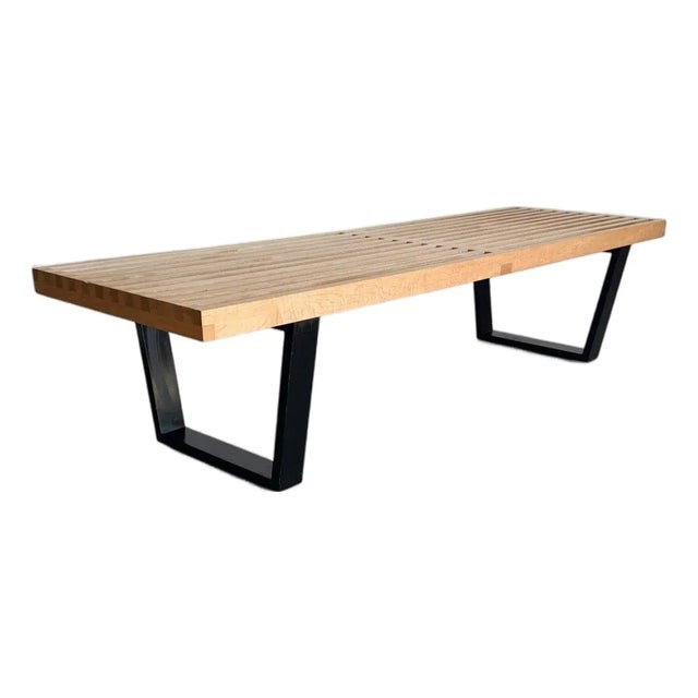 Late 20th Century Authentic Herman Miller Slated Bench /Coffee Table For Sale
