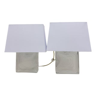 Vintage French Table Lamps by Jean-Pierre Demarchi for Daum, 1960s, Set of 2 For Sale