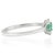 Metal Carat&Her Emerald & Diamond Wing Engagement Ring in Sterling Silver, Size 7 For Sale - Image 7 of 13