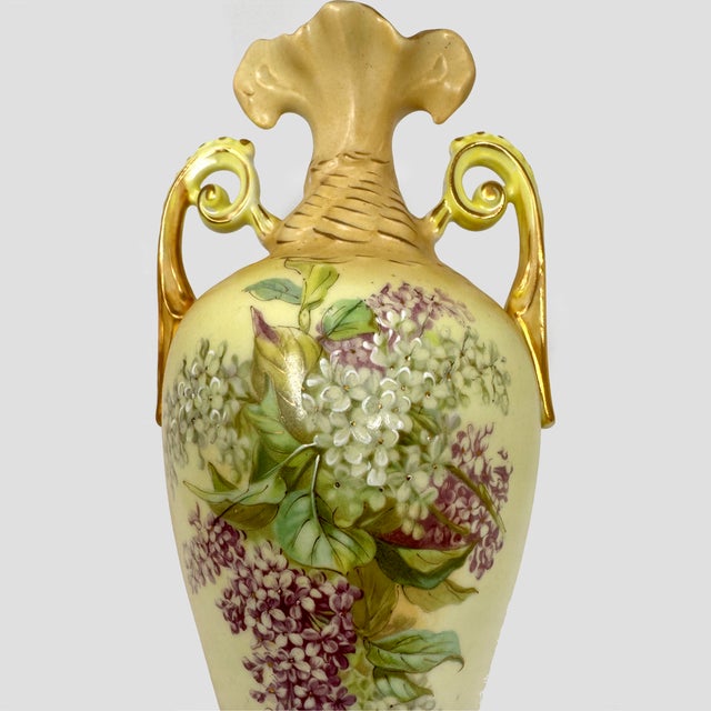 For your consideration is a stunning matched pair of antique porcelain vases from the renowned Robert Hanke factory,...