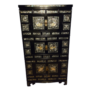 Vintage Korean Mother-of-Pearl Inlay Cabinet