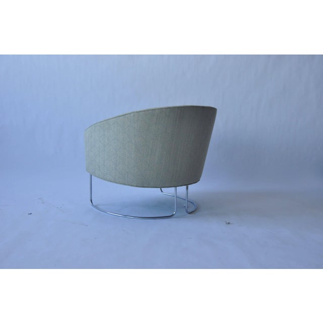 1960s Chrome Base Curved Lounge Chairs For Sale - Image 4 of 7