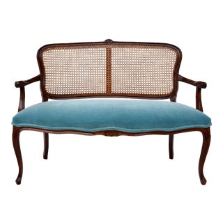 Louis XV Style Cane Back Settee For Sale