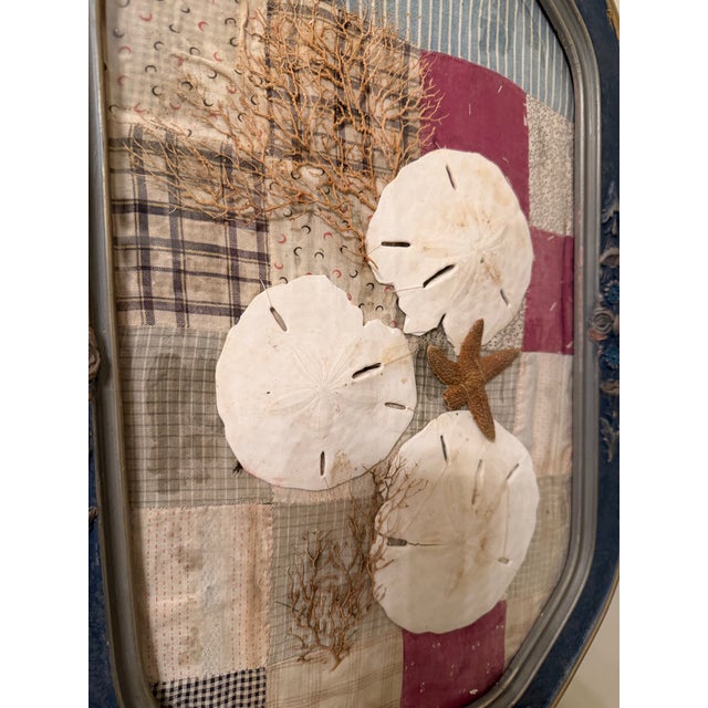 Vintage Hand Made Shell Art, Framed For Sale - Image 4 of 8