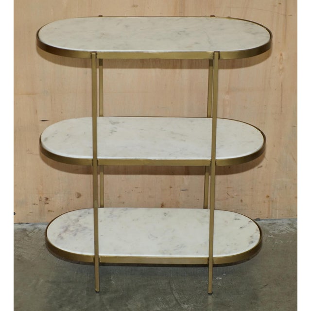 Vintage Italian Carrara Marble Side Tables, Set of 2 For Sale - Image 3 of 18