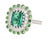 Contemporary 4.06 Carat Tourmaline Diamond 14 Karat White Gold Cocktail Ring, Size 7 For Sale - Image 3 of 4