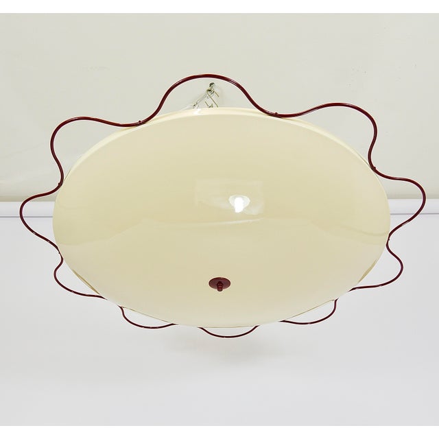 Large Mid-Century Modern Flush Mount from Filmcasino Vienna, 1950s For Sale - Image 14 of 18