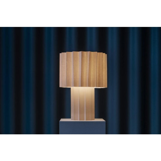 White Plissé White Edition' Pleated Textile Table Lamp by Folkform for Örsjö For Sale - Image 8 of 12