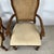 Pair of Vintage Provincial Walnut & Cane High-Back Armchairs With Burlwood Crest For Sale - Image 18 of 18