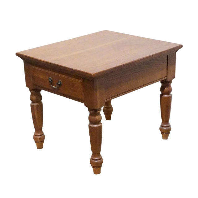 Keller Furniture Keller Furniture Solid Oak Country French 24" Accent End Table For Sale - Image 4 of 13