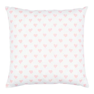 Schumacher Hearts + Coffee Bean 18" Pillow For Sale