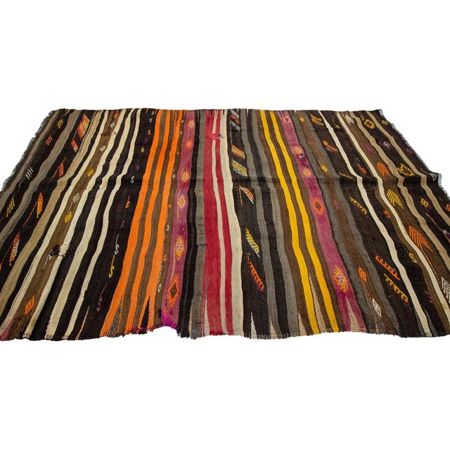 Contemporary 1960s Vintage Kilim Rug- 5′10″ × 9′4″ For Sale - Image 3 of 7