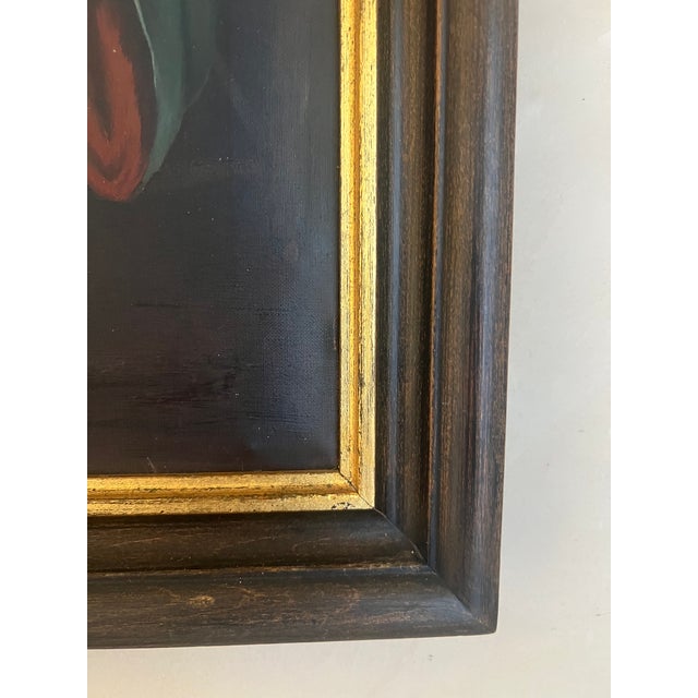 Black American Primitave School Oil Painting on Canvas, 19th Century For Sale - Image 8 of 12