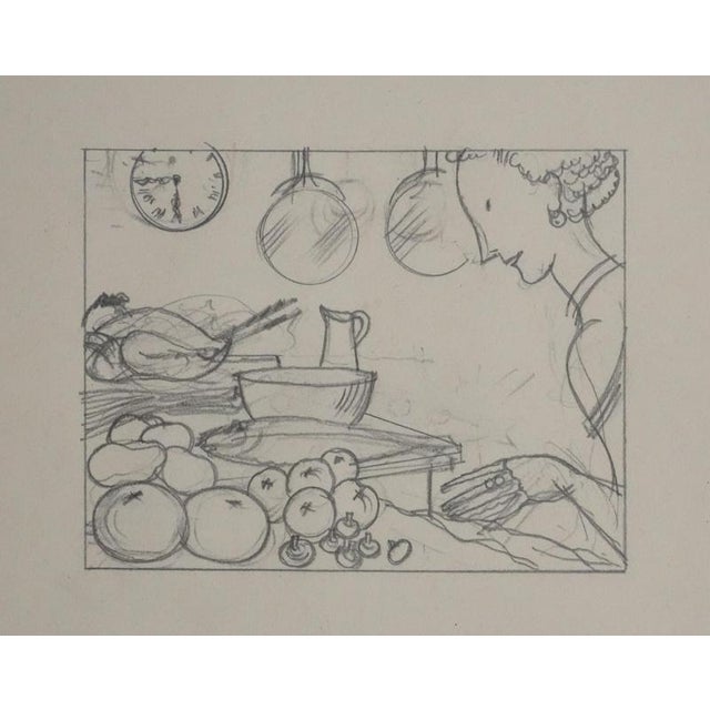 Jean-Emile Laboureur, The Preparation, Pencil For Sale - Image 6 of 6