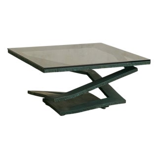 French Fleur De Fer Coffee Table Attributed to Maurice Barilone for Roche Bobois For Sale