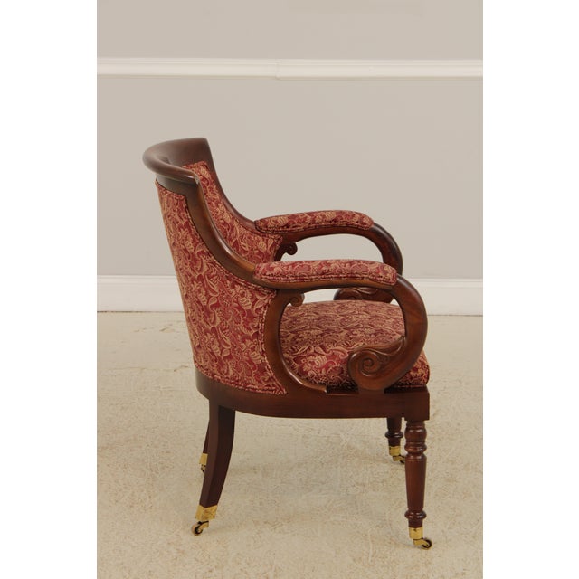 Hancock & Moore Hancock & Moore Regency Mahogany Upholstered Chair For Sale - Image 4 of 15