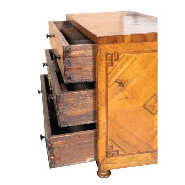 Austrian Tulipwood Miniature Chest of Drawers For Sale - Image 10 of 10