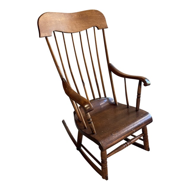 Antique Wood Rocking Chair | Chairish