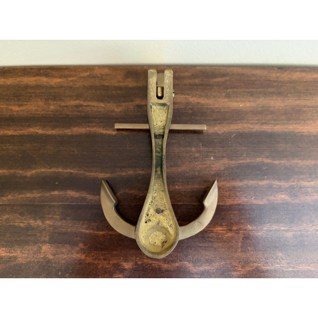 Mid-20th Century Cast Brass Anchor Door Knocker For Sale - Image 9 of 9