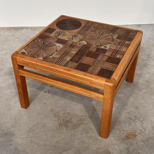 Danish Ceramic Tile Coffee Table by Tue Poulsen for Haslev Møbelsnedkeri, 1960s For Sale - Image 12 of 12