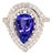 Natural Tanzanite Diamond Ring 14k Gold 4.54 TCW GIA Certified For Sale
