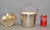 1940s Art Deco Cresent Silver Plated & Porcelain Insulated Ice Bucket Barware Hinged Lid For Sale - Image 9 of 13