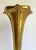 Antique Art Nouveau Gilt Metal Trumpet Altar Vase With Floral Relief For Sale - Image 10 of 14