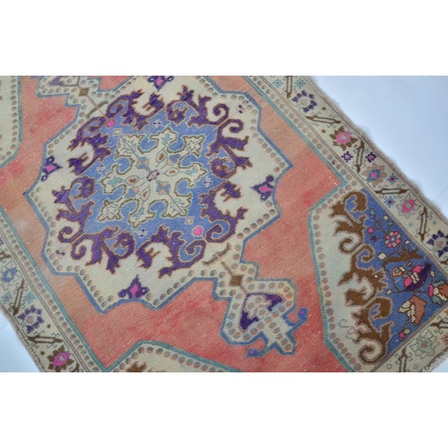 Tan Decorative Vintage Kurdish Carpet For Sale - Image 8 of 10