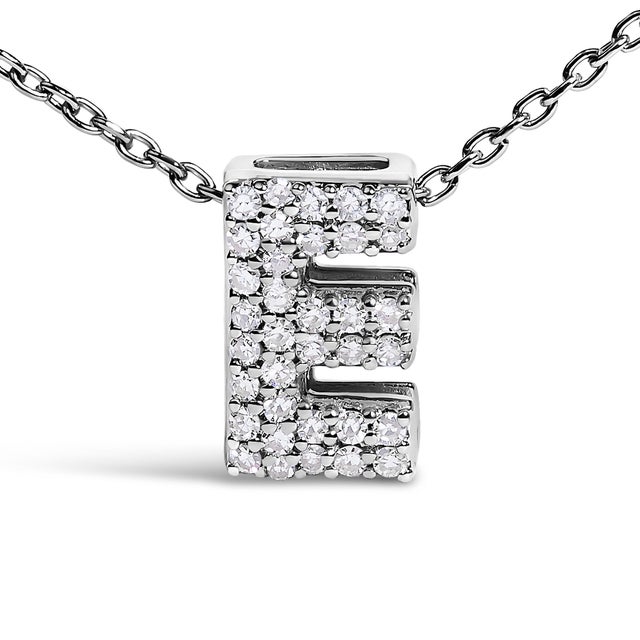 Elegance meets personalized charm in this exquisite pendant, meticulously crafted from radiant 10K white gold with a...