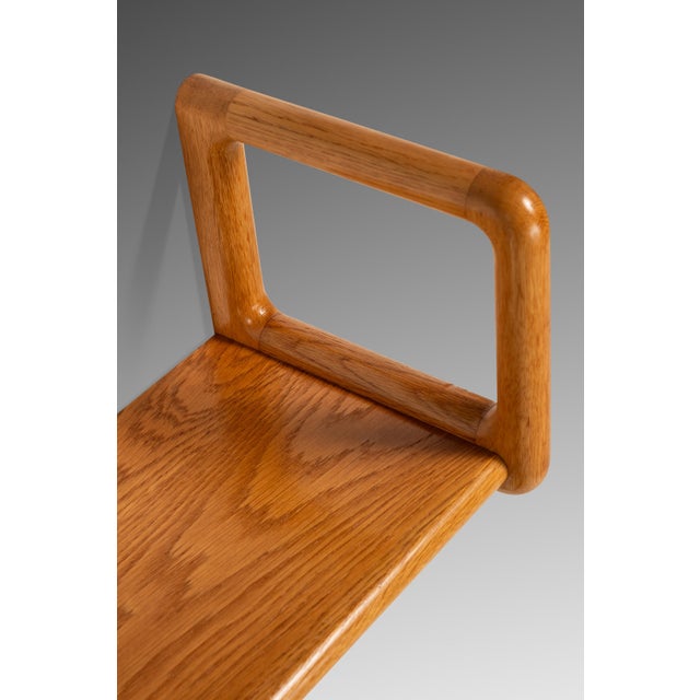 Danish Mid-Century Modern Petite Wall-Hanging Shelf in White Oak Attributed to Dyrlund, Denmark, C. 1960s For Sale In Orlando - Image 6 of 9