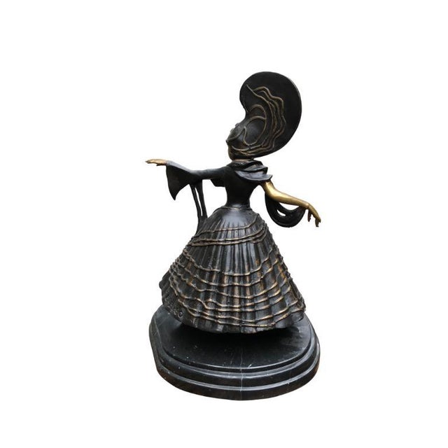 Bronze Ballroom Dancer Statue, Signed, 20th Century For Sale - Image 4 of 6