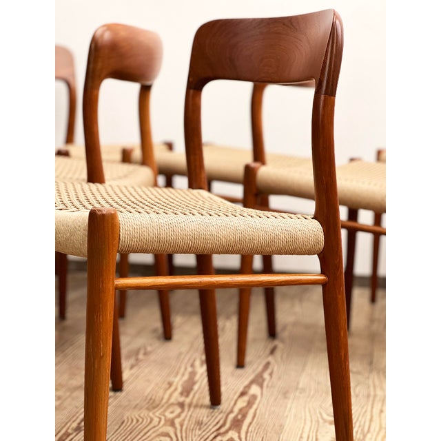 Mid-Century Modern Danish Dining Chairs in Teak by Niels O. Møller, 1950s, Set of 6 For Sale - Image 10 of 15