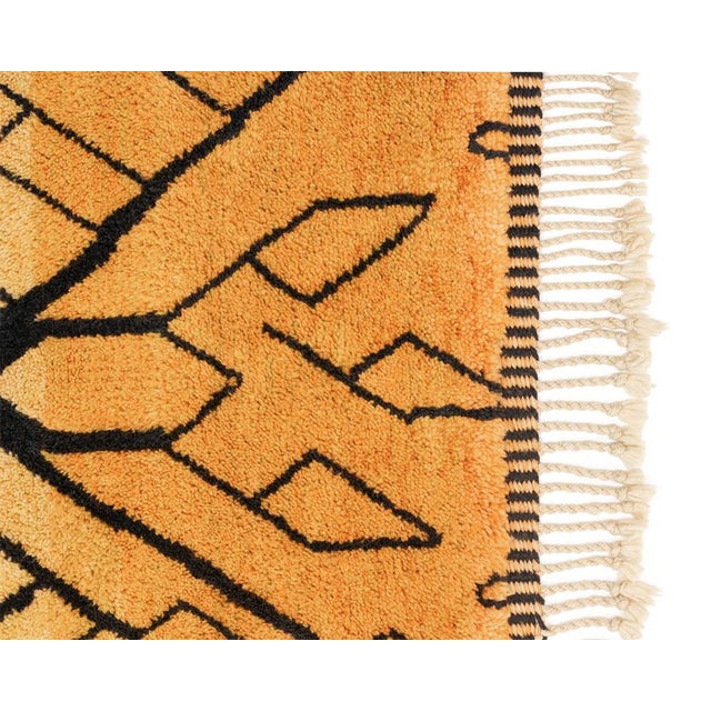 Black Hand-Knotted Wool Rug by Azele Studio For Sale - Image 8 of 11
