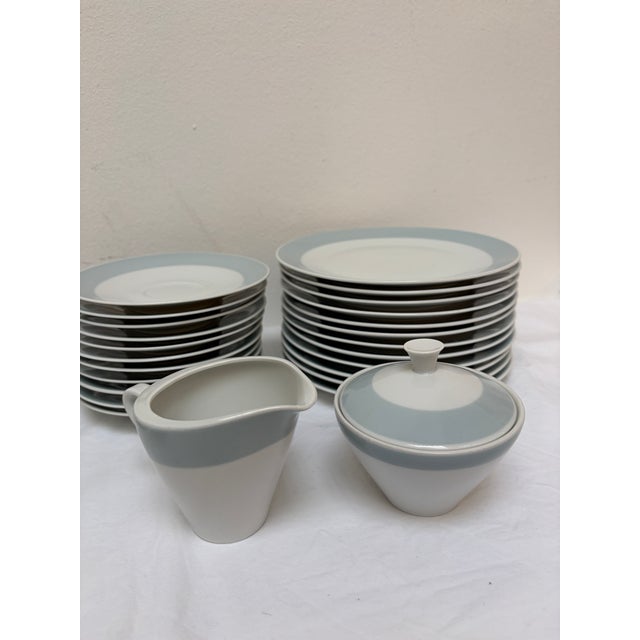1950s Mid-Century Model Secunda Grey Coffee Service Shape 2000 by Raymond Loewy for Rosenthal Studio Line, Set of 34 For Sale - Image 5 of 10