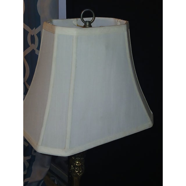1970s Catco Hollywood Regency Brass & Italian Marble Table Combo Lamp – Acanthus Leaf For Sale - Image 14 of 14