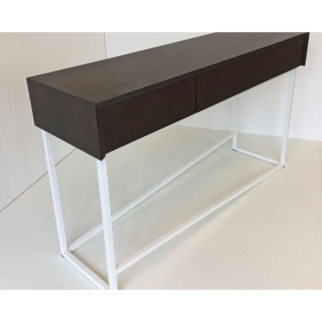 "15-Degree Buffet Table" Wenge and Steel Table by Ben Schmitt For Sale In Indianapolis - Image 6 of 6