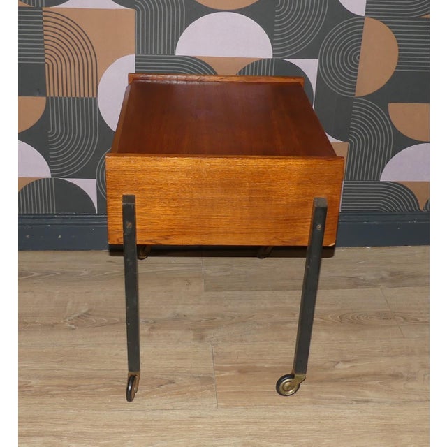 Vintage Sewing Table in Teak, 1960s For Sale - Image 6 of 12