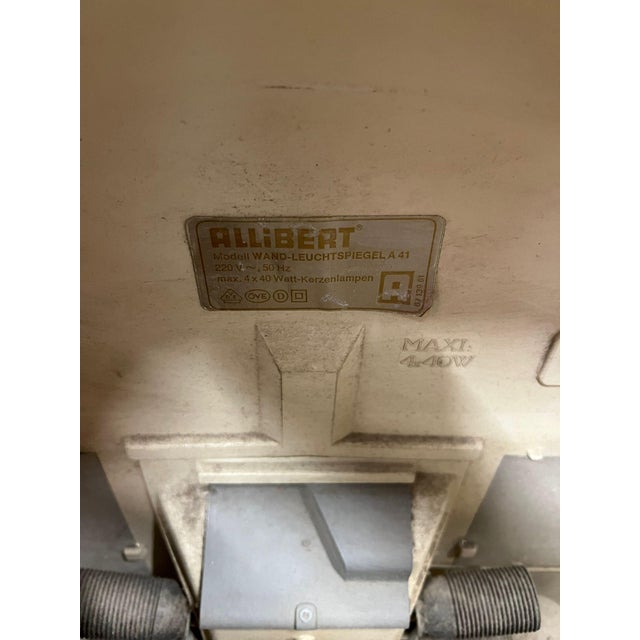 Glass Vintage Backlit Mirror from Allibert Italia, 1960 For Sale - Image 7 of 11