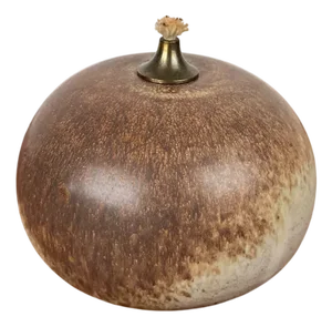 Mid-Century Modern Danish Studio Pottery Oil Lamp from Aage Würtz, 1960s