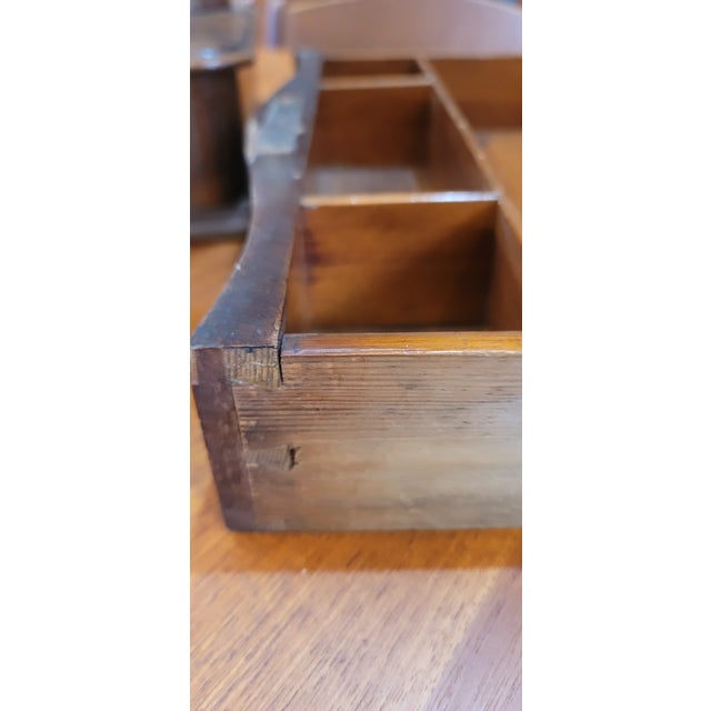 Victorian Victorian Burl Walnut Vanity Mirror With Drawer 1860's For Sale - Image 3 of 8