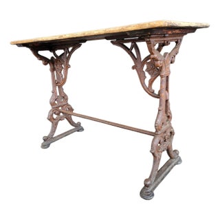 Antique Cast Iron Pub Table Circa. 1900 For Sale