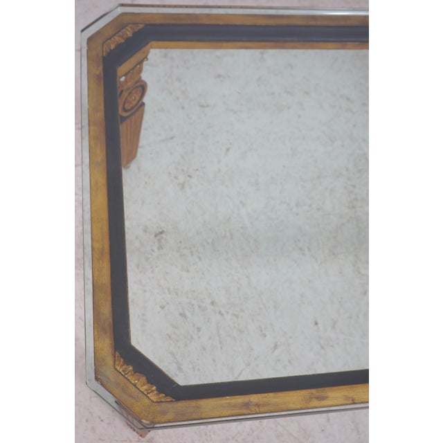 Stunning Vintage Neoclassical Glass Top Coffee Table For Sale - Image 11 of 13
