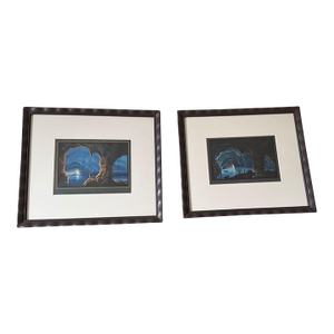 Late 19th Century A Pair of Gouaches Depicting the Blue Grotto