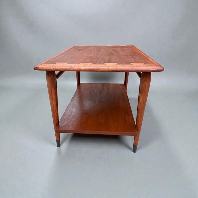 Wood 1967 Lane Acclaim End Table – Model 900-05 by Andre Bus, MCM Classic Refinished For Sale - Image 7 of 8