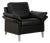 Model 3300 Armchair in Black Leather from Rolf Benz For Sale