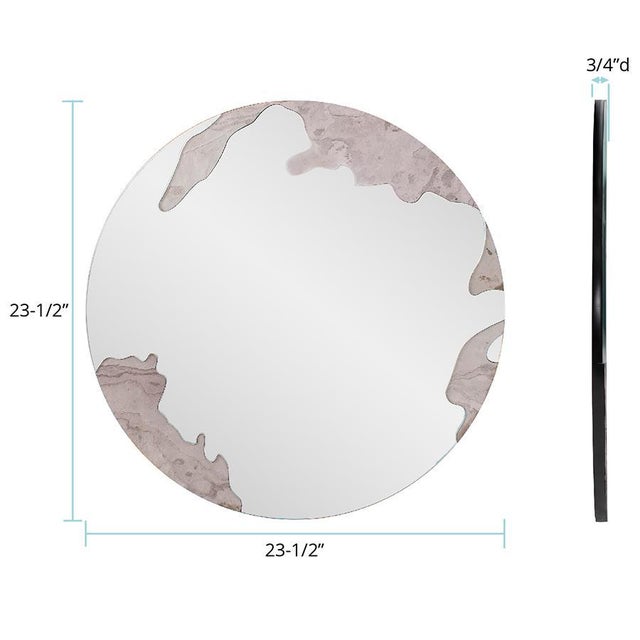 Universal Flow Mirror with Marble For Sale In Chicago - Image 6 of 10