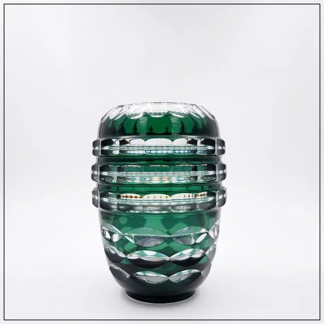 20th Century Art Deco Crystal Vase attributed to Charles Graffart for Val Saint Lambert For Sale - Image 11 of 11
