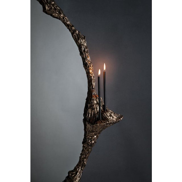 Beautiful people i mirror in cast bronze by william guillon hand sculpted, dated and signed dimensions: d 18 x w 103 x h...