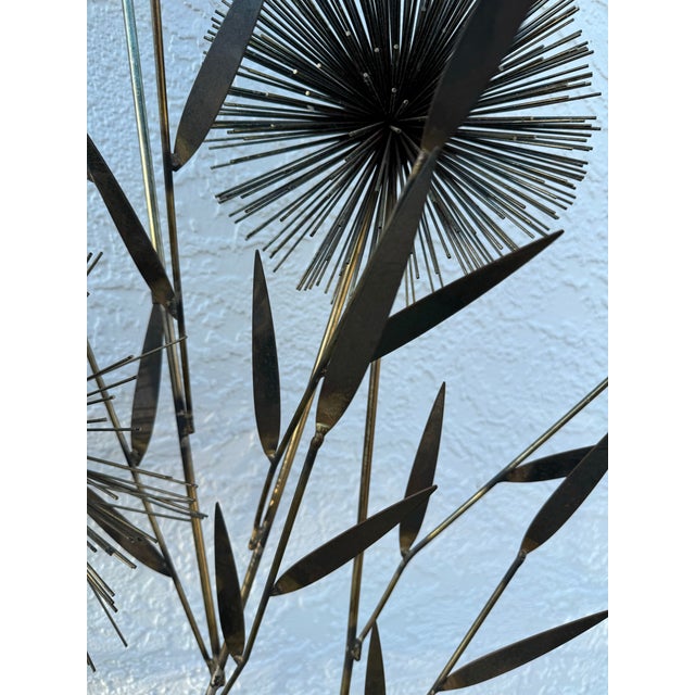 C Jere Signed 1979 Large Brass Pom Pom Wall Art Sculpture MCM For Sale - Image 9 of 12