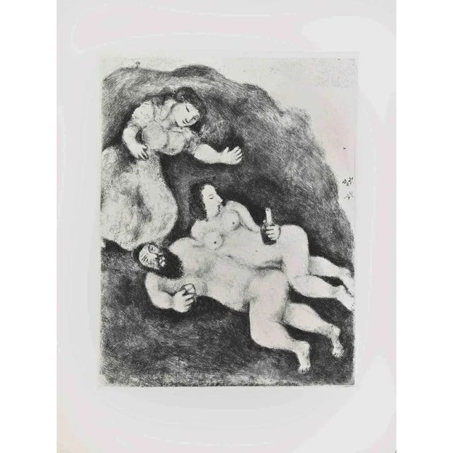 Etching on Montval wove paper, realized by Marc Chagall in 1931-39 and published by Tériade in 1956. Edition of 275+30 out...